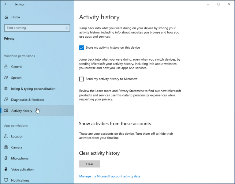 User Activity Windows How to Manage Collecting Activity History in Windows 10? — Auslogics Blog
