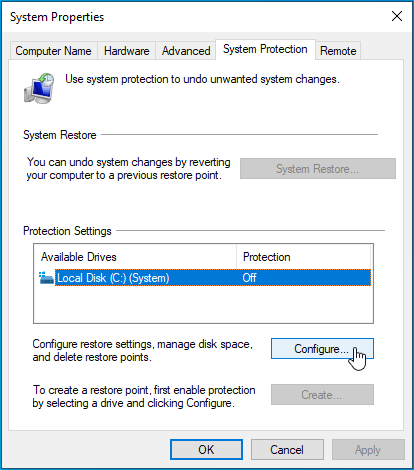 Click Configure.