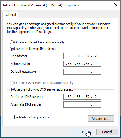 Click OK to save the changes.