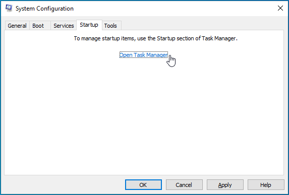 Click Open Task Manager.