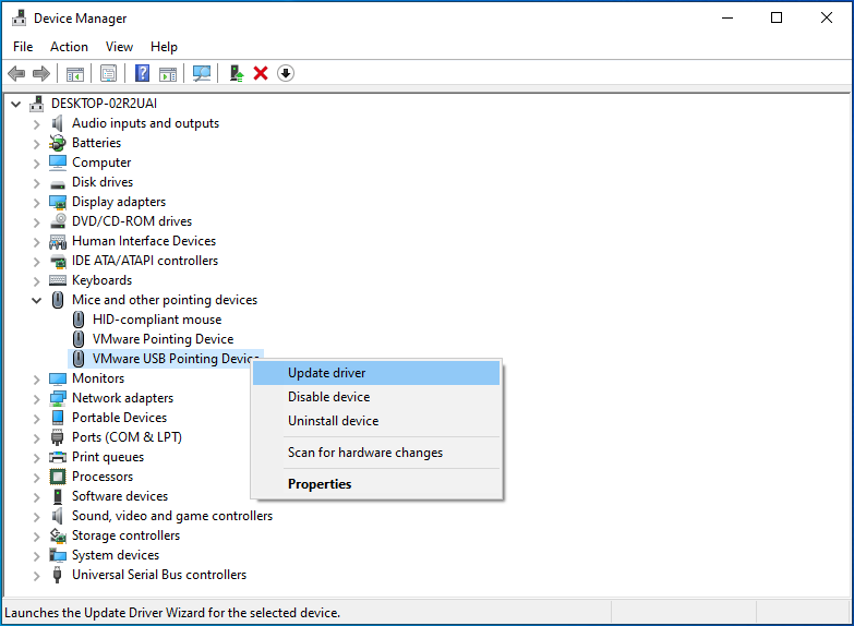 Select Update Driver.
