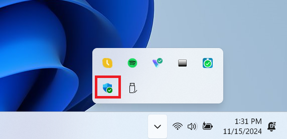 Show hidden icons