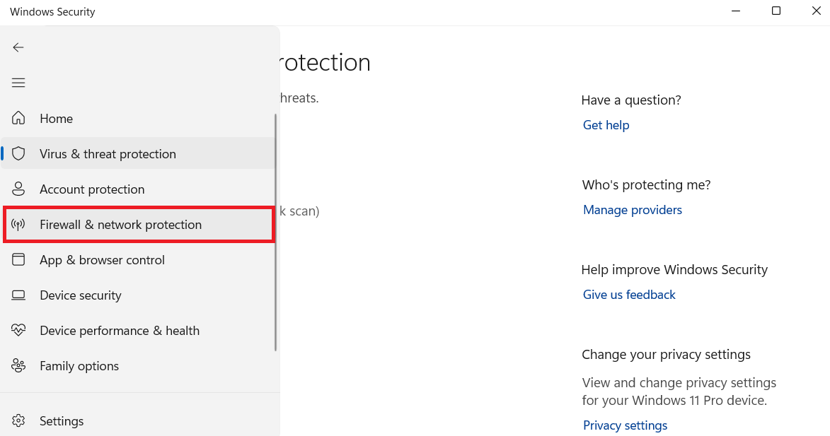 Firewall & network protection