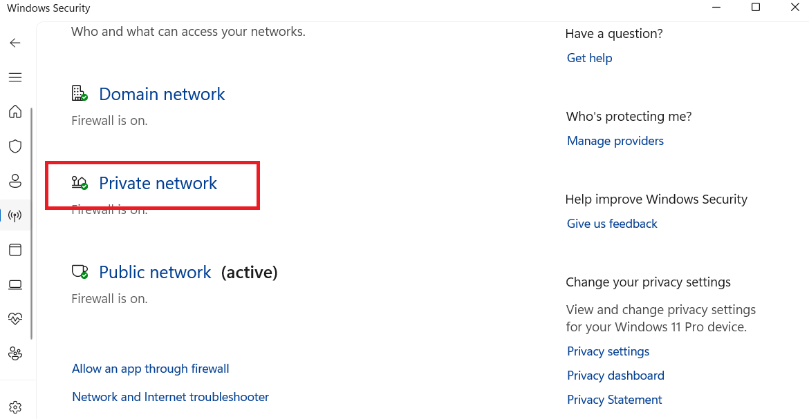 Private network
