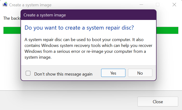 If your PC has an optical drive, select Yes. Otherwise, click No