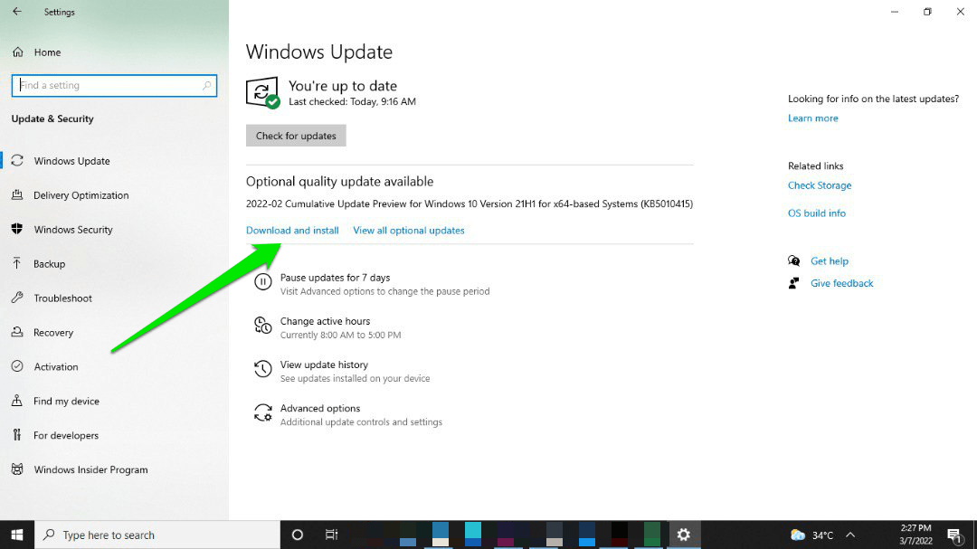 Make Windows 10 up to date