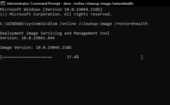 To launch the DISM tool, you have to use the command prompt console