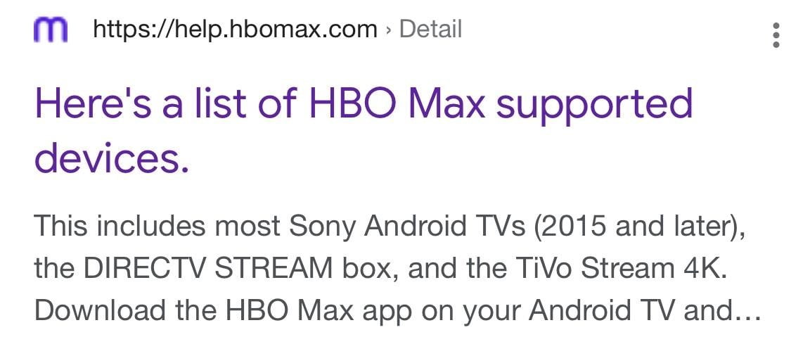 Check if your device is supported by HBO Max