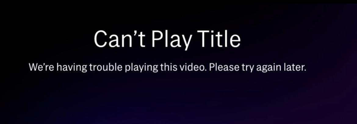What if HBO Max says it can't play title?
