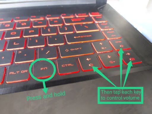 Use the keyboard buttons