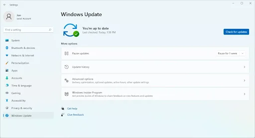 Steps to pause Windows 11 updates