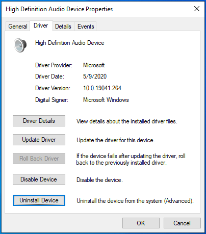 Click Uninstall Device.