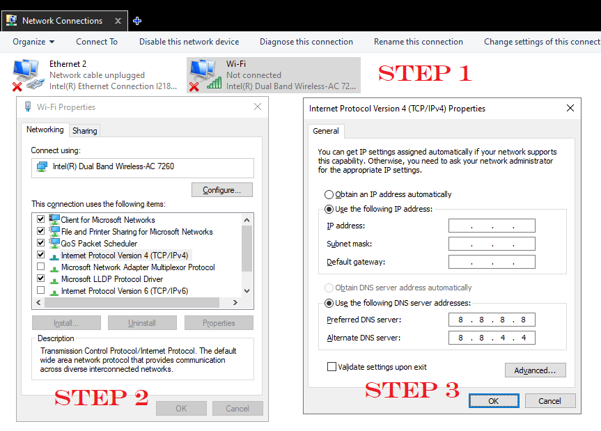 On the new page, right-click on Wi-Fi and select Properties.