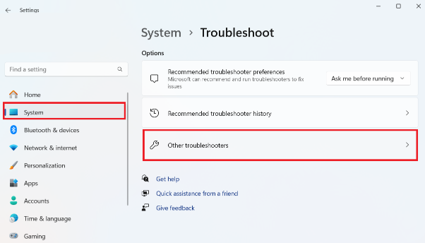 Other troubleshooters