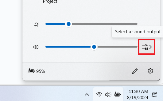 Select Sound Output