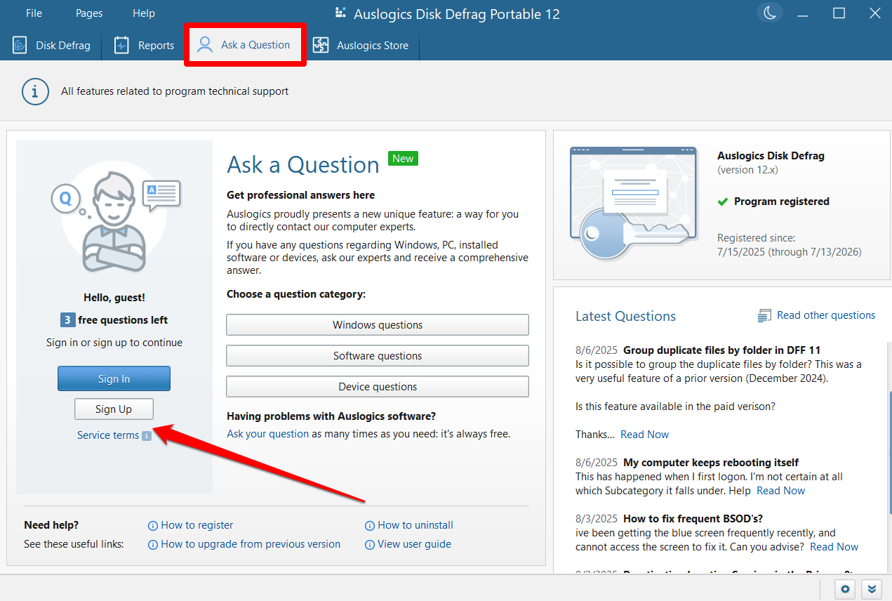 Click the Sign Up button