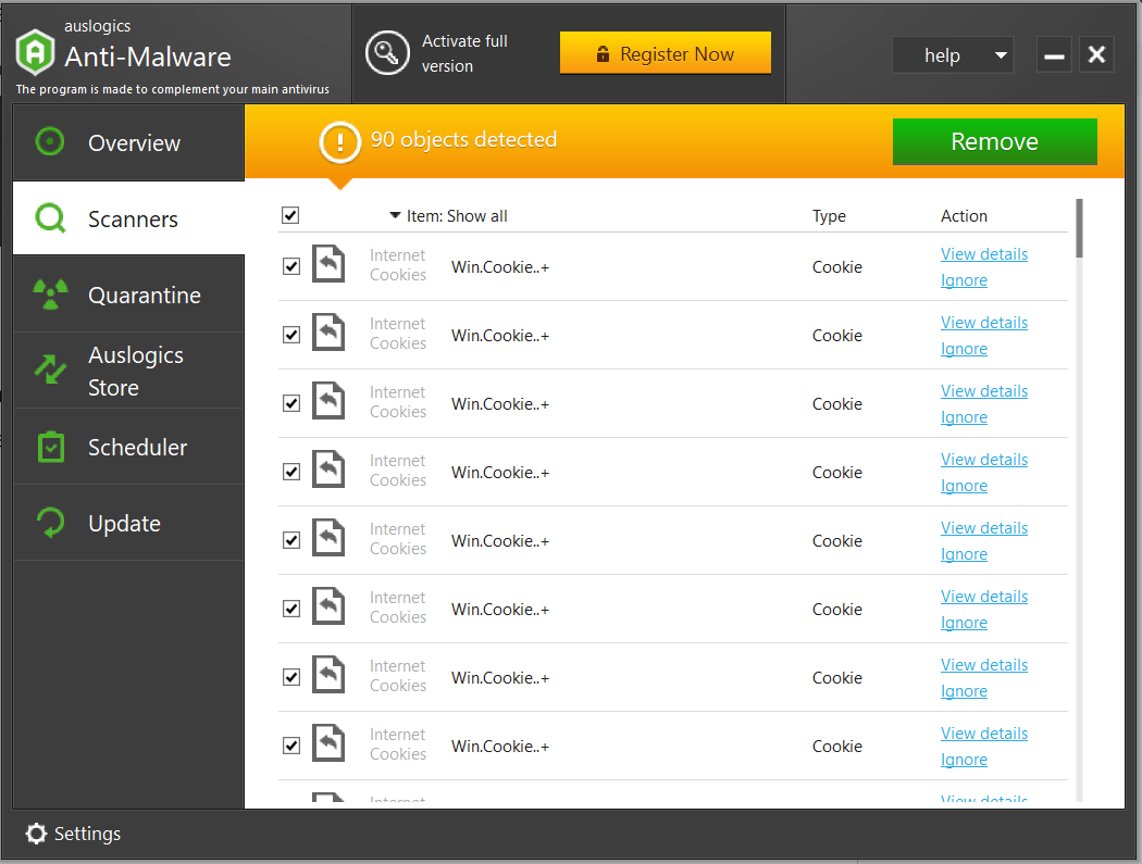 Once the scan completes, it will present you with a comprehensive list of all detected issues