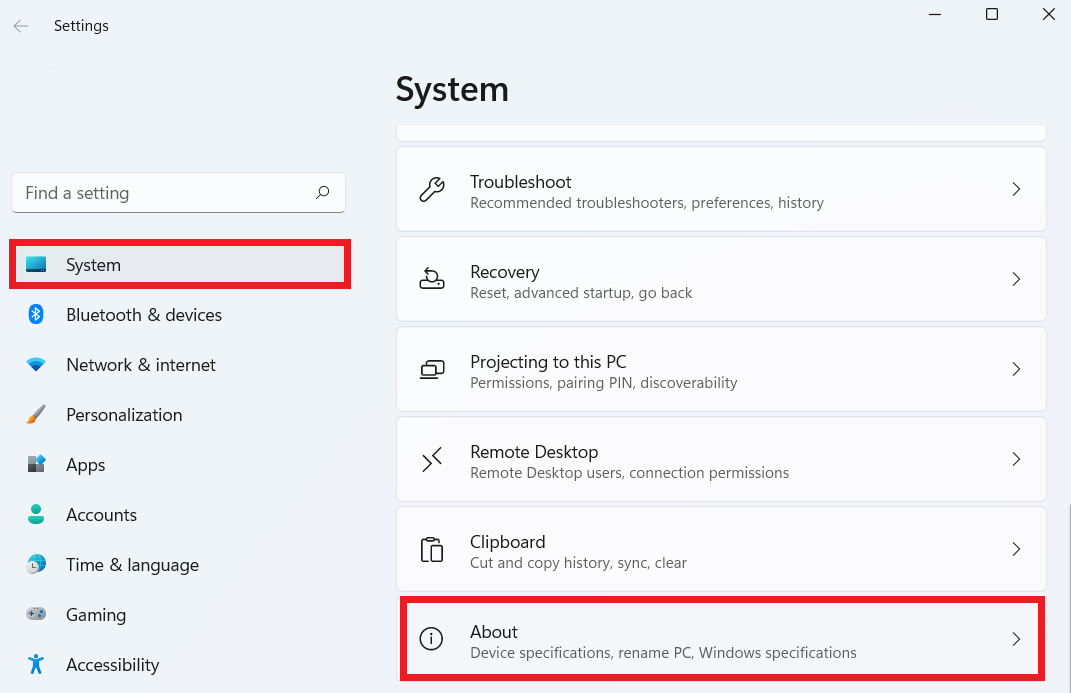 About System Windows 10