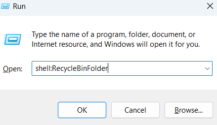 shell:RecycleBinFolder