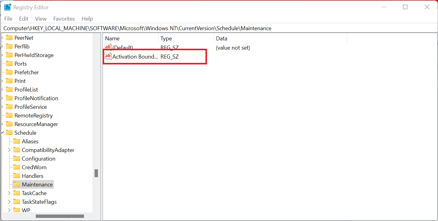 Name the new string value Activation Boundary