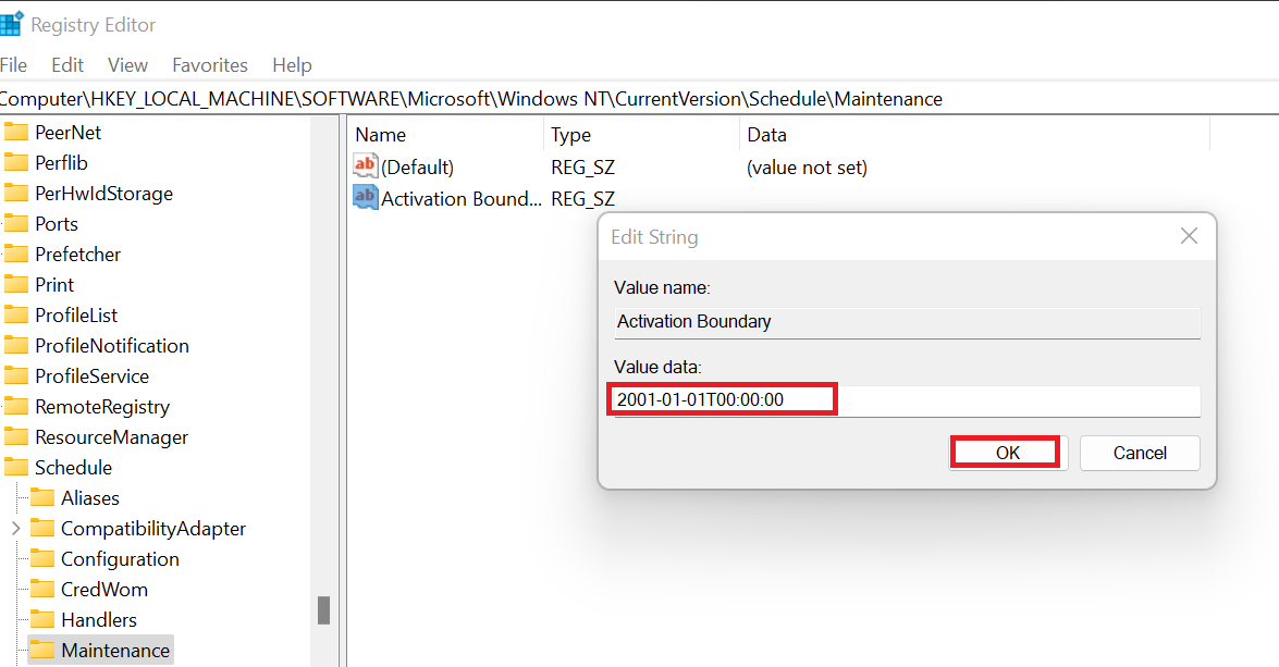 Double-click on Activation Boundary