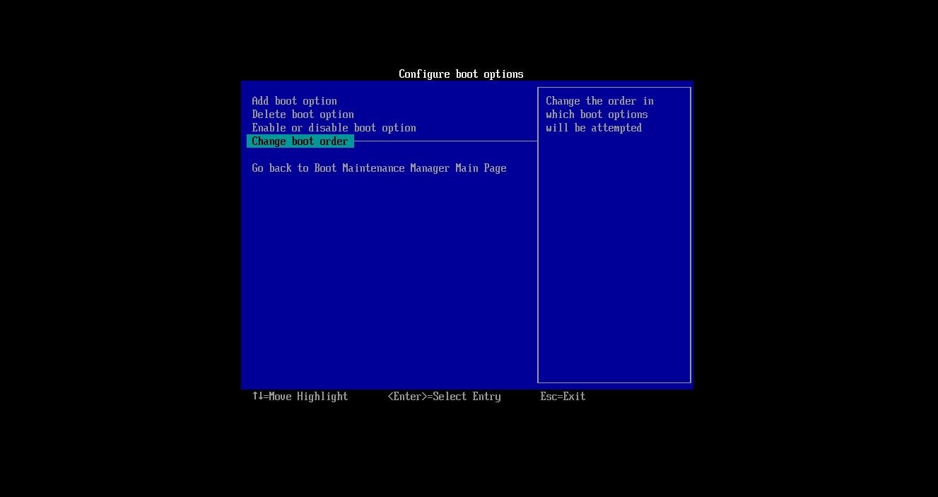 You can configure boot options in BIOS