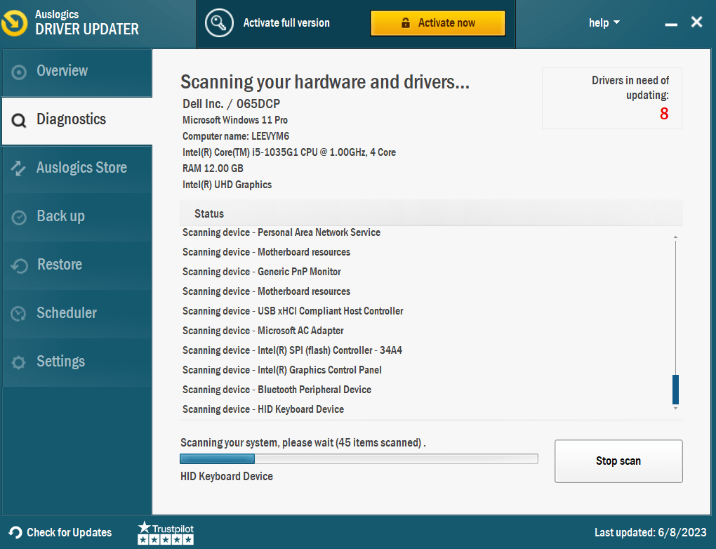 Update your drivers automatically using Auslogics Driver Updater