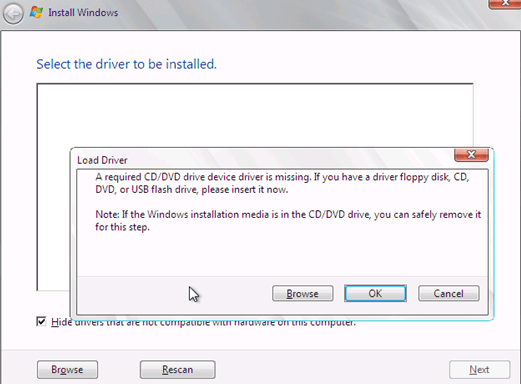 Choose an option under Where do you want to install Windows