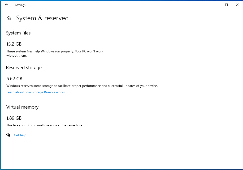 System and Reserved on Windows 10 PC