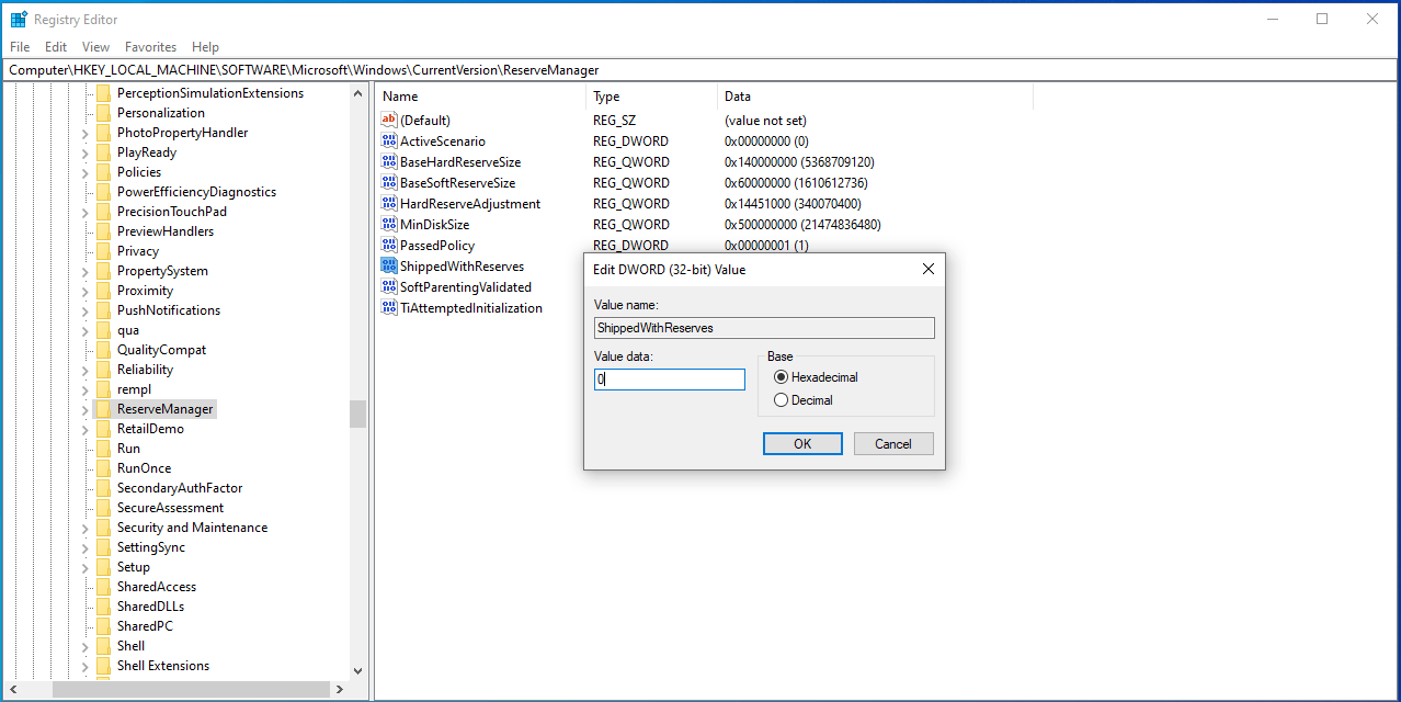 ReserveManager Windows 10