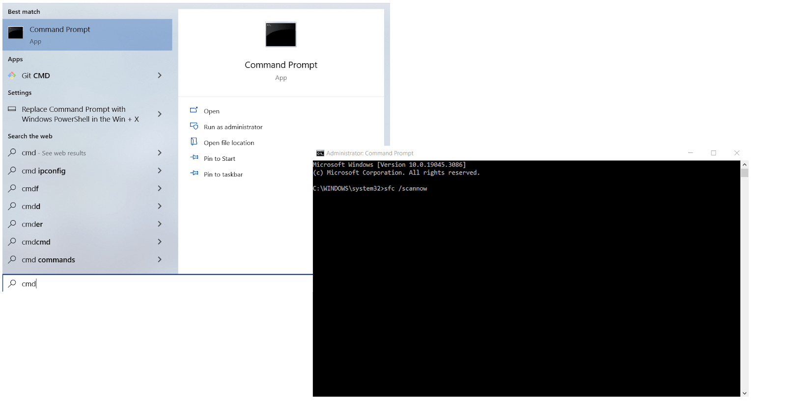 Perform an SFC Scan