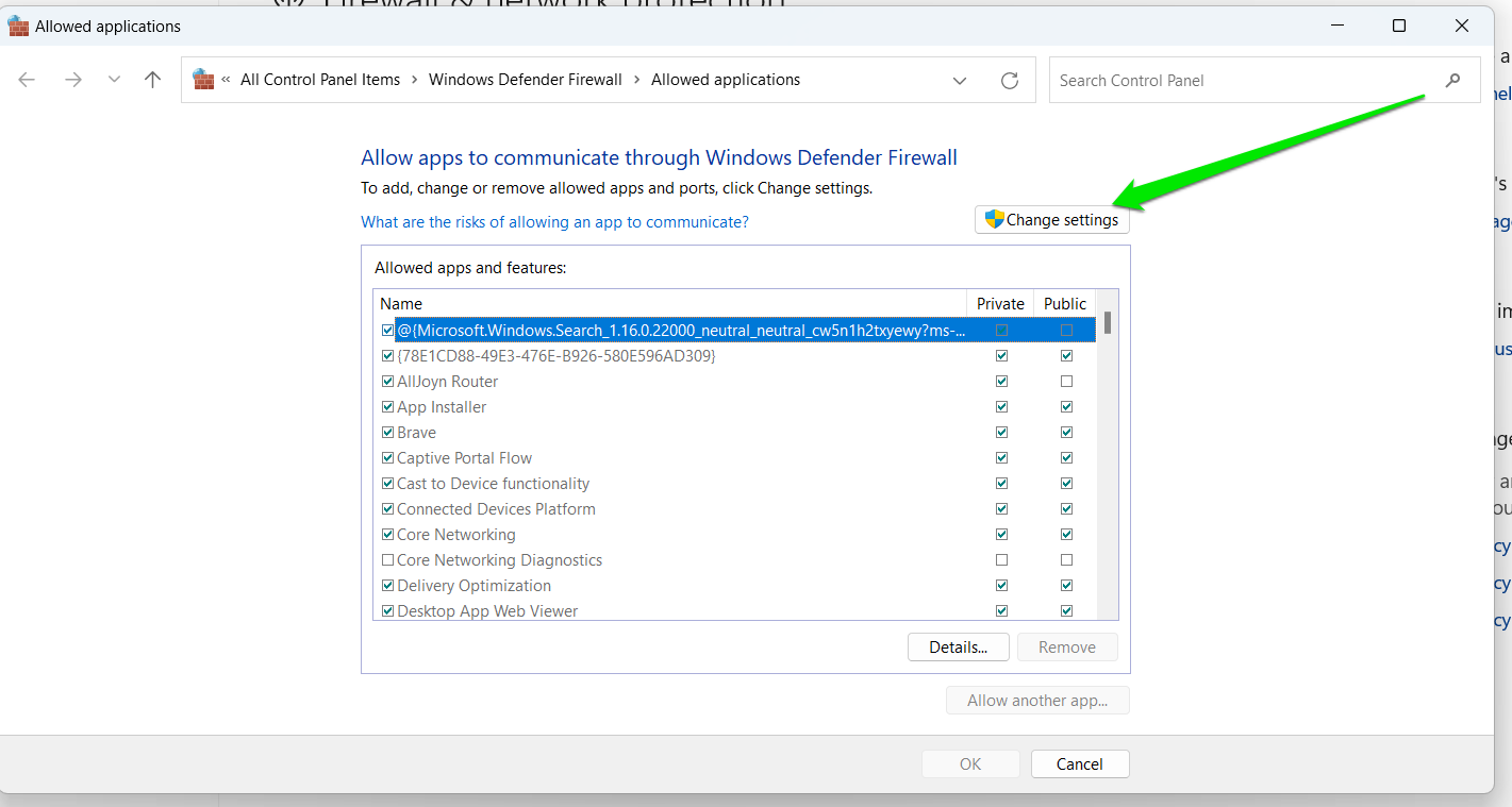 Permettre aux applications de communiquer via le pare-feu de Windows Defender