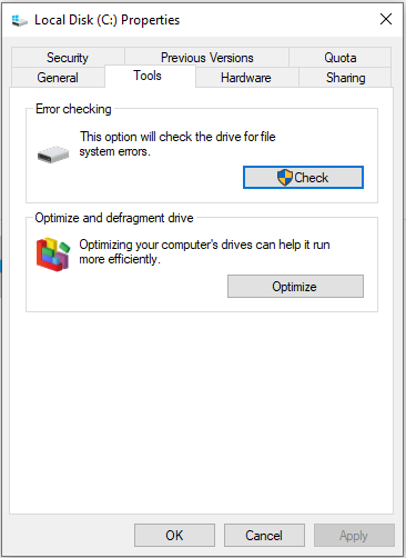 Go to <em>Tools</em> and, under <em>Error checking</em>, select <em>Check</em>