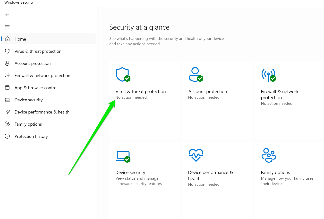 Windows 10 Sicherheit auf einen Blick