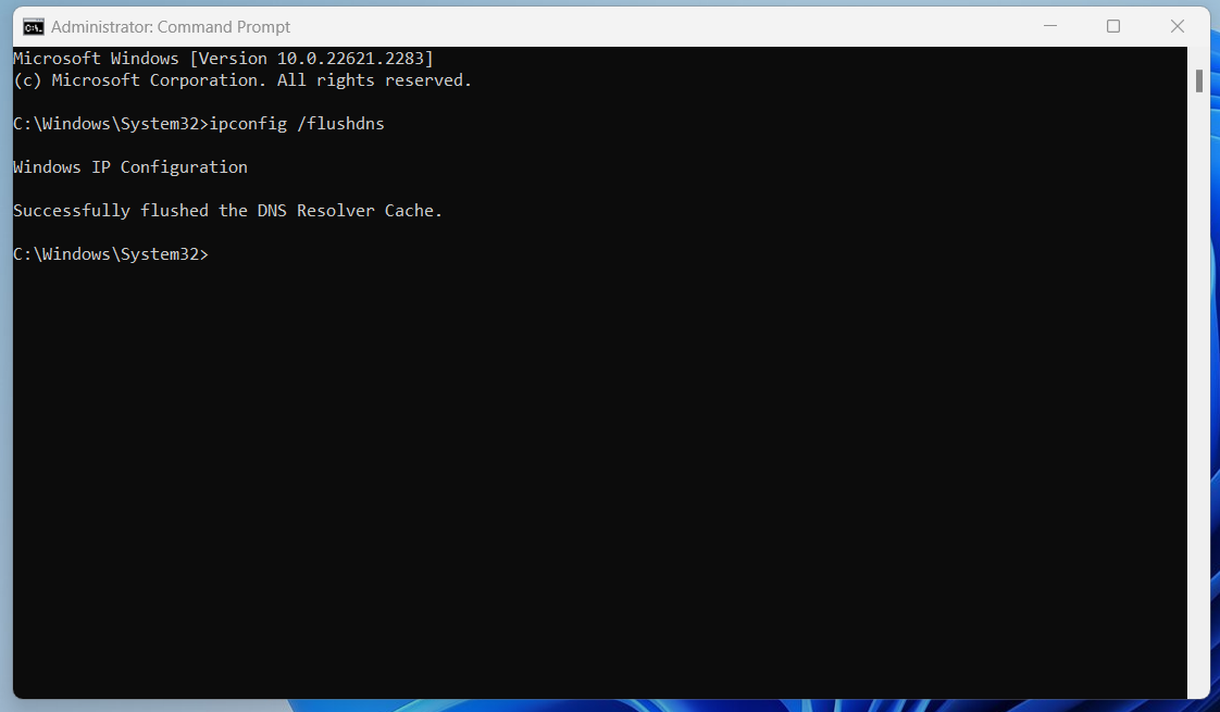 DNS resolver cache