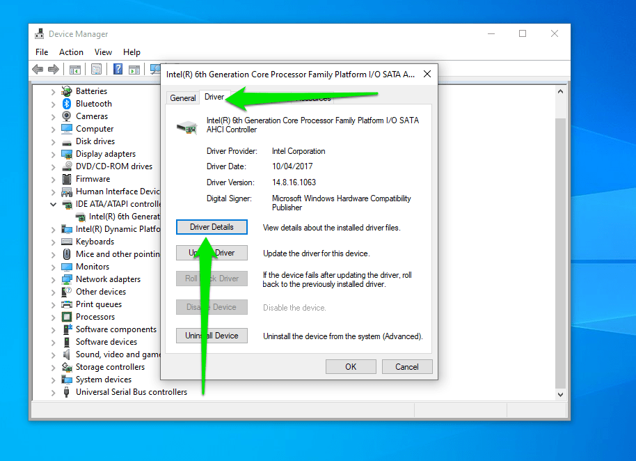 Driver Details Device Manager