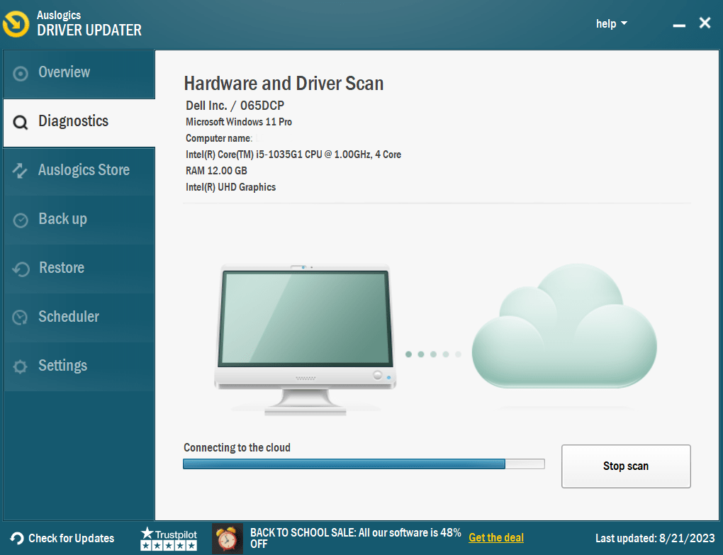 Auslogics Driver Updater - Hardware and Driver Scan