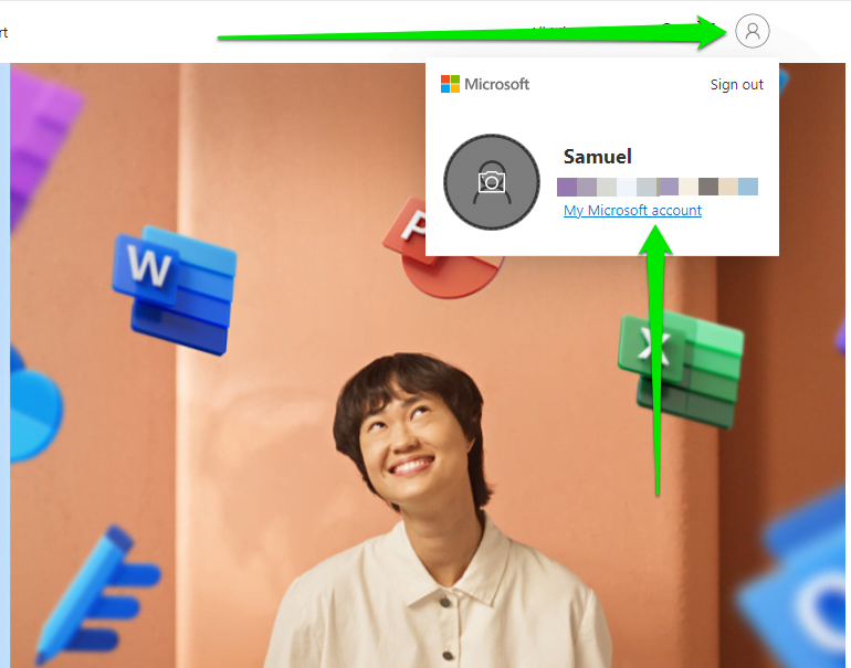 Select My Microsoft Account