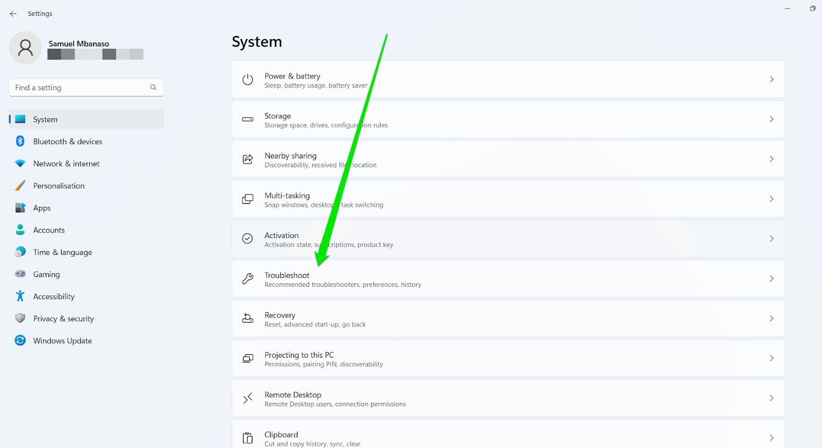 System troubleshooters