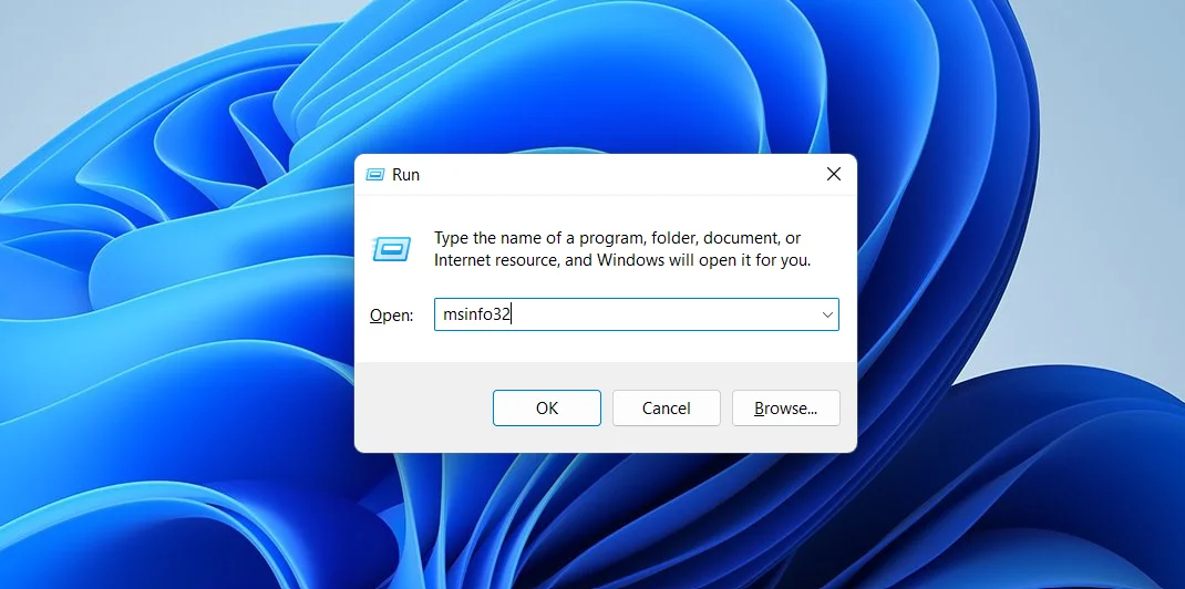Type in msinfo32