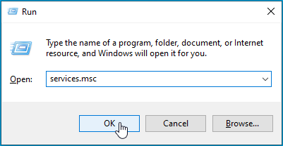Type in run-services