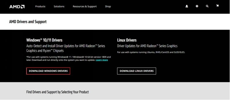 AMD Drivers and Support