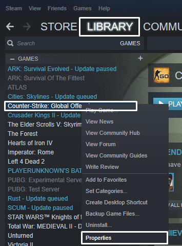 Change the game’s launch options