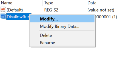 Disallow Windows Registry Editor