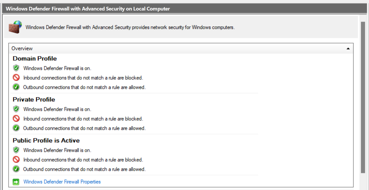 Firewall Properties
