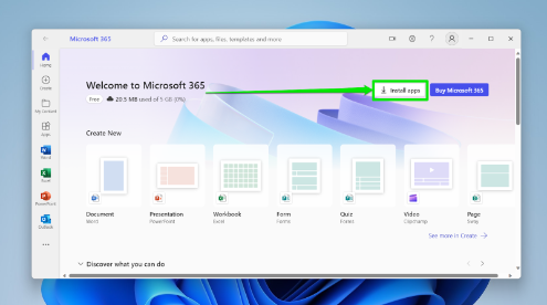 Microsoft 365 Install App