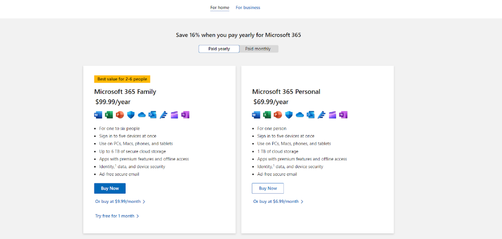 Microsoft 365 packages