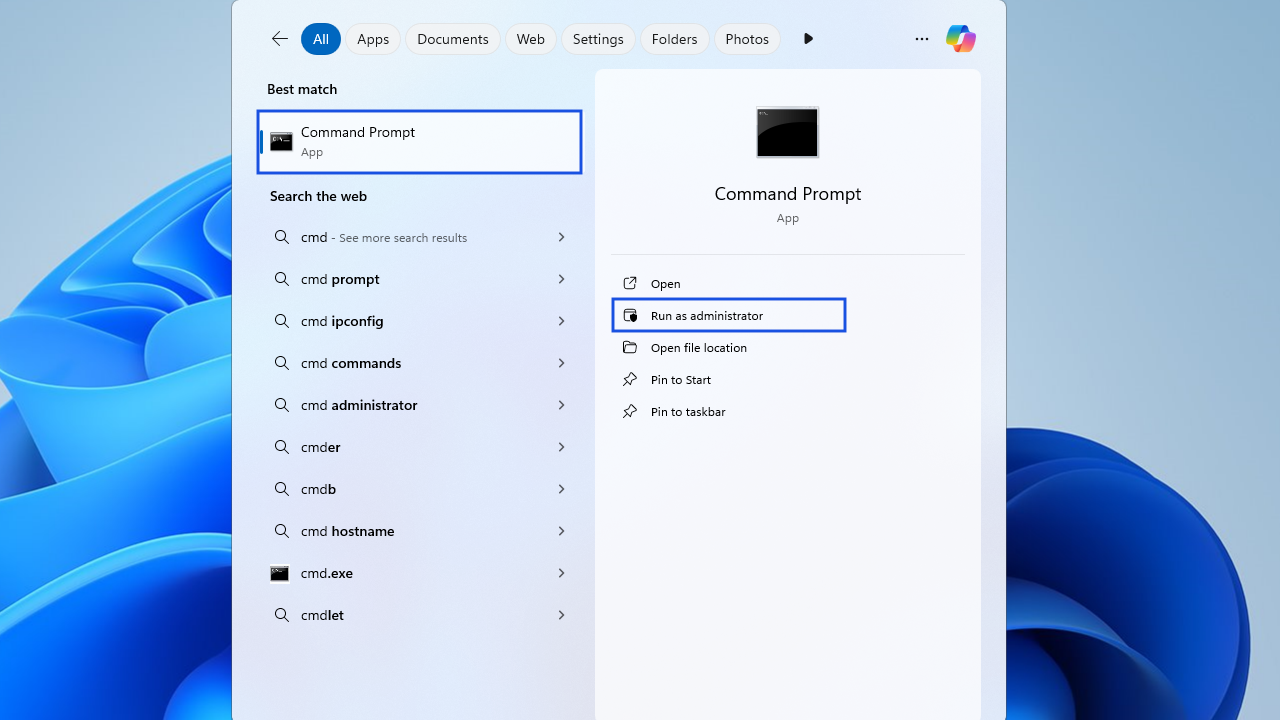 Run Command Prompt as Administrator