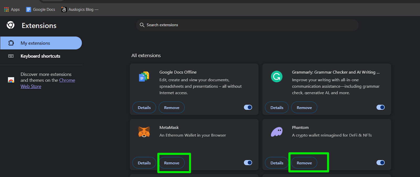bookmark icons not showing up in chrome