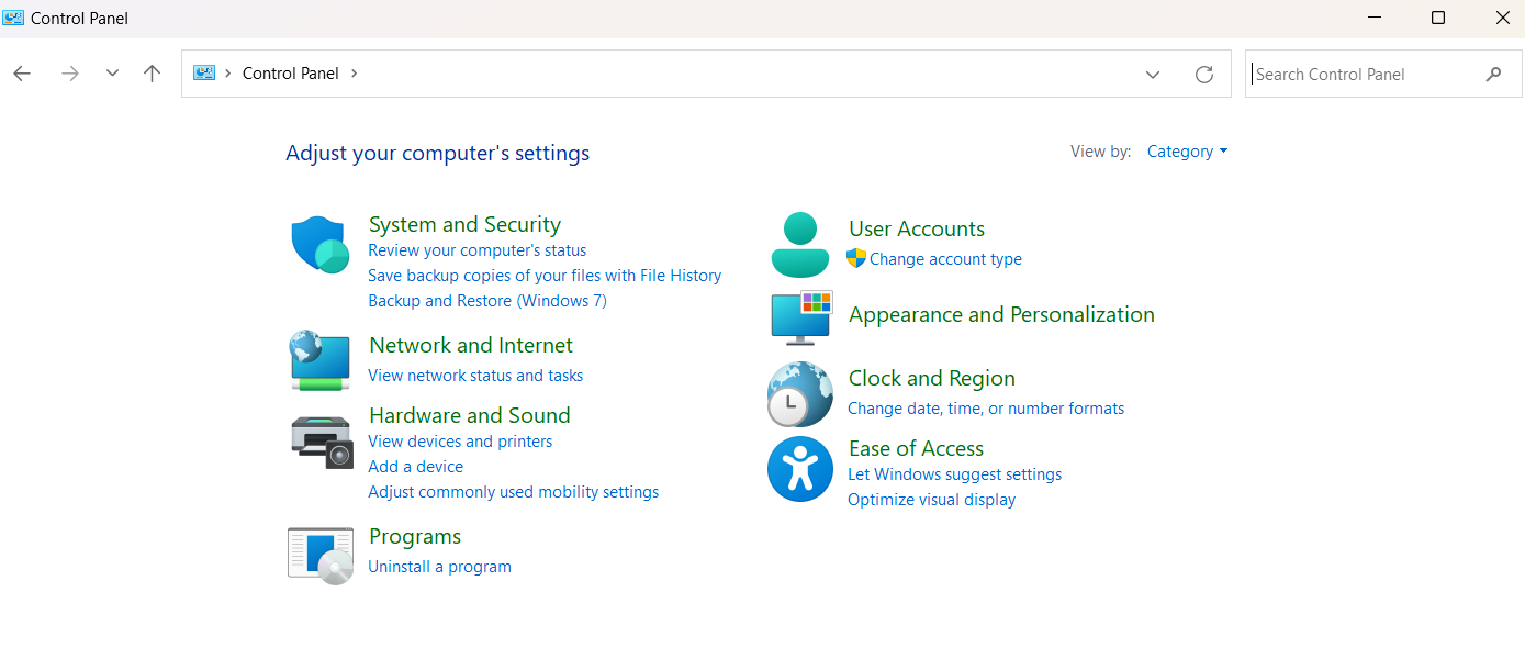 Adjust your computer's settings